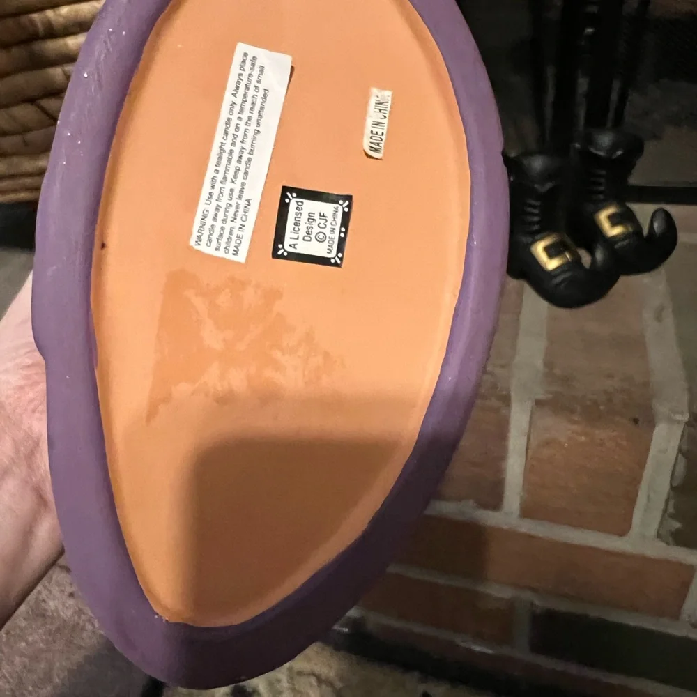 Vintage 10” Tall Witch Halloween Pottery Luminary - Picture 4 of 13